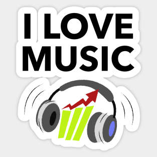 I Love Music Sticker